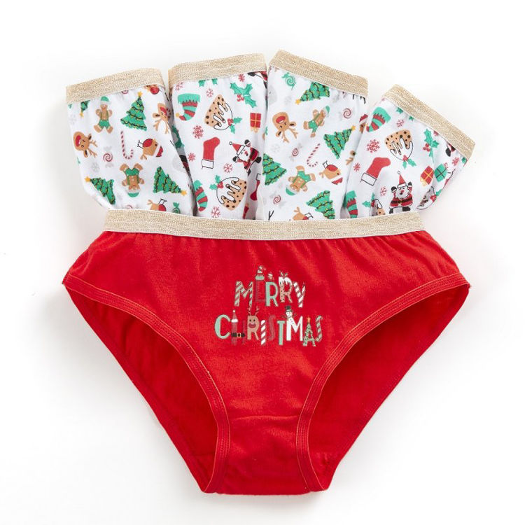Picture of 14C955 PACK OF 5 COTTON CHRISTMAS BRIEFS